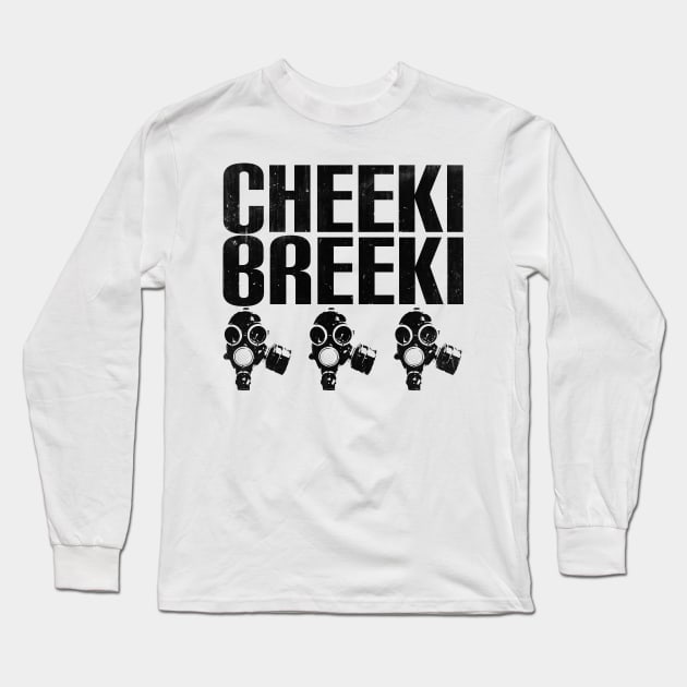 Slav cheeki breeki - gas mask Long Sleeve T-Shirt by Slavstuff